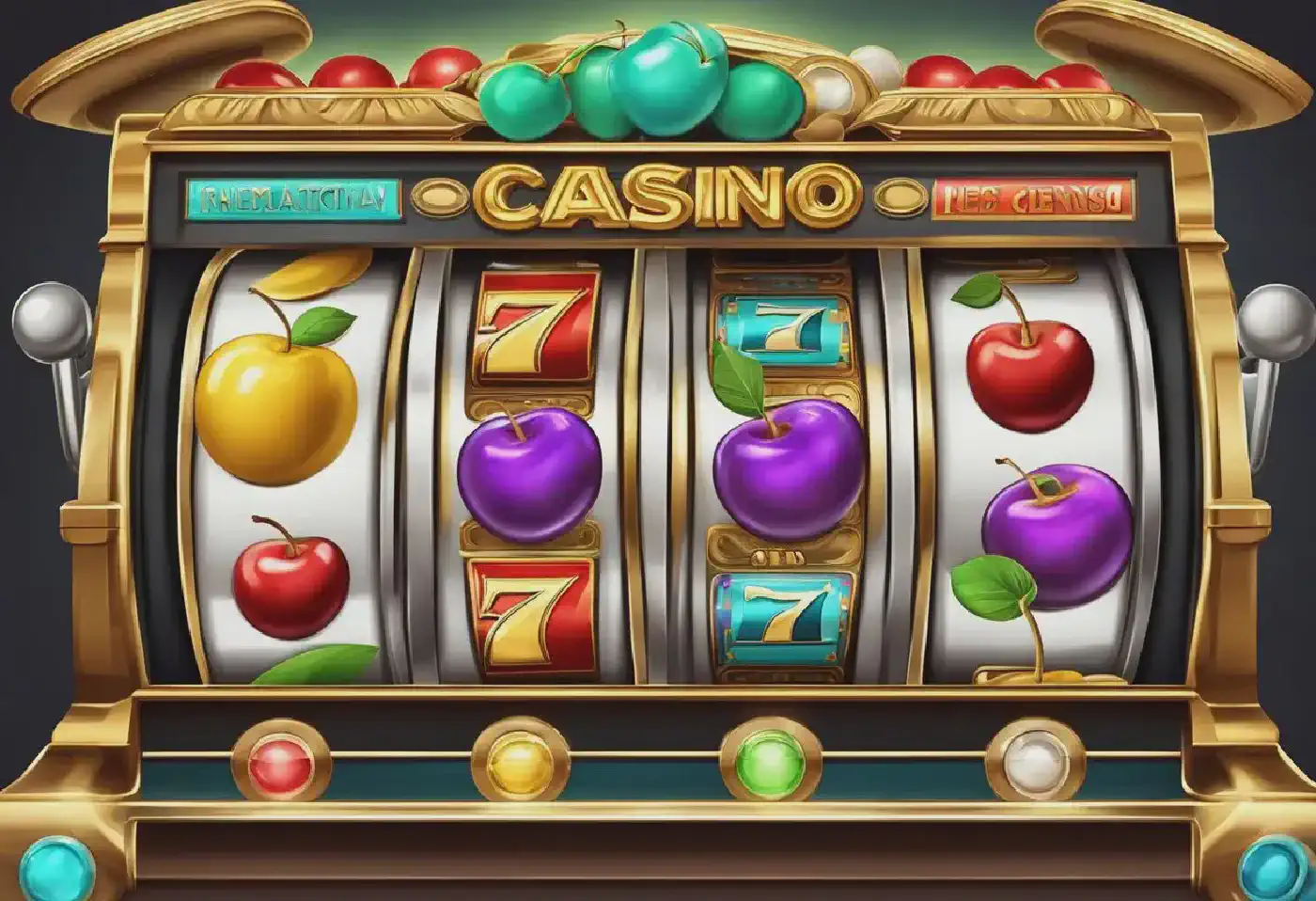Classic slot machine with traditional fruit symbols