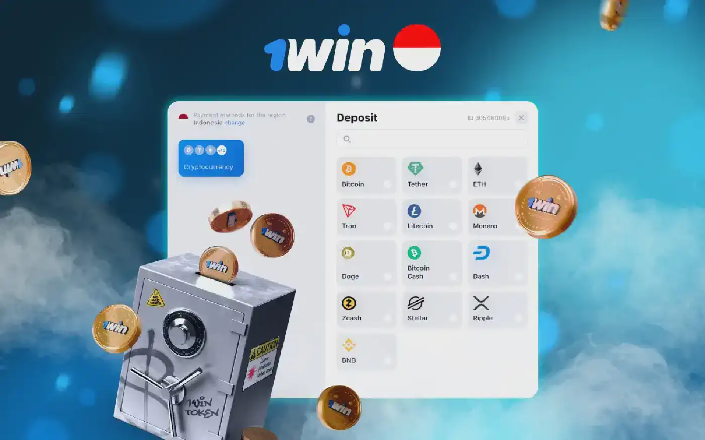 Indonesian e-wallet logos and bank transfer options